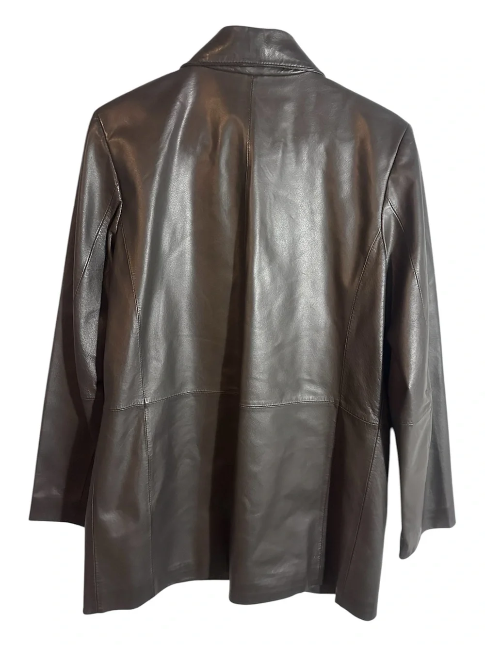 Bernardo Collection brown genuine leather coat women’s small